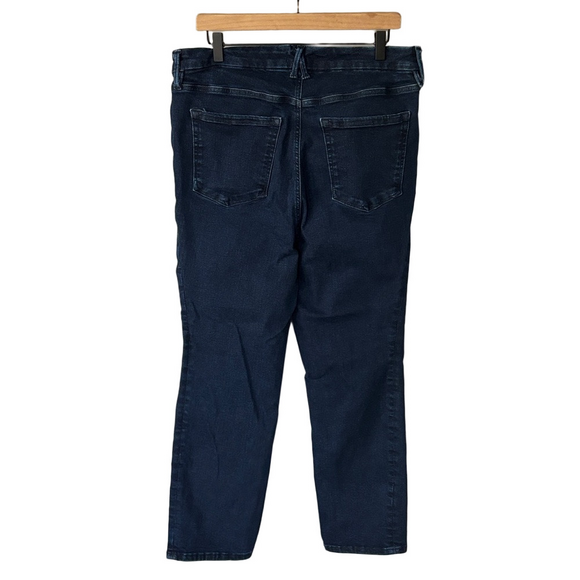 Good American Good Waist Dark Denim Ankle Jeans size 14-18 - Picture 2 of 6